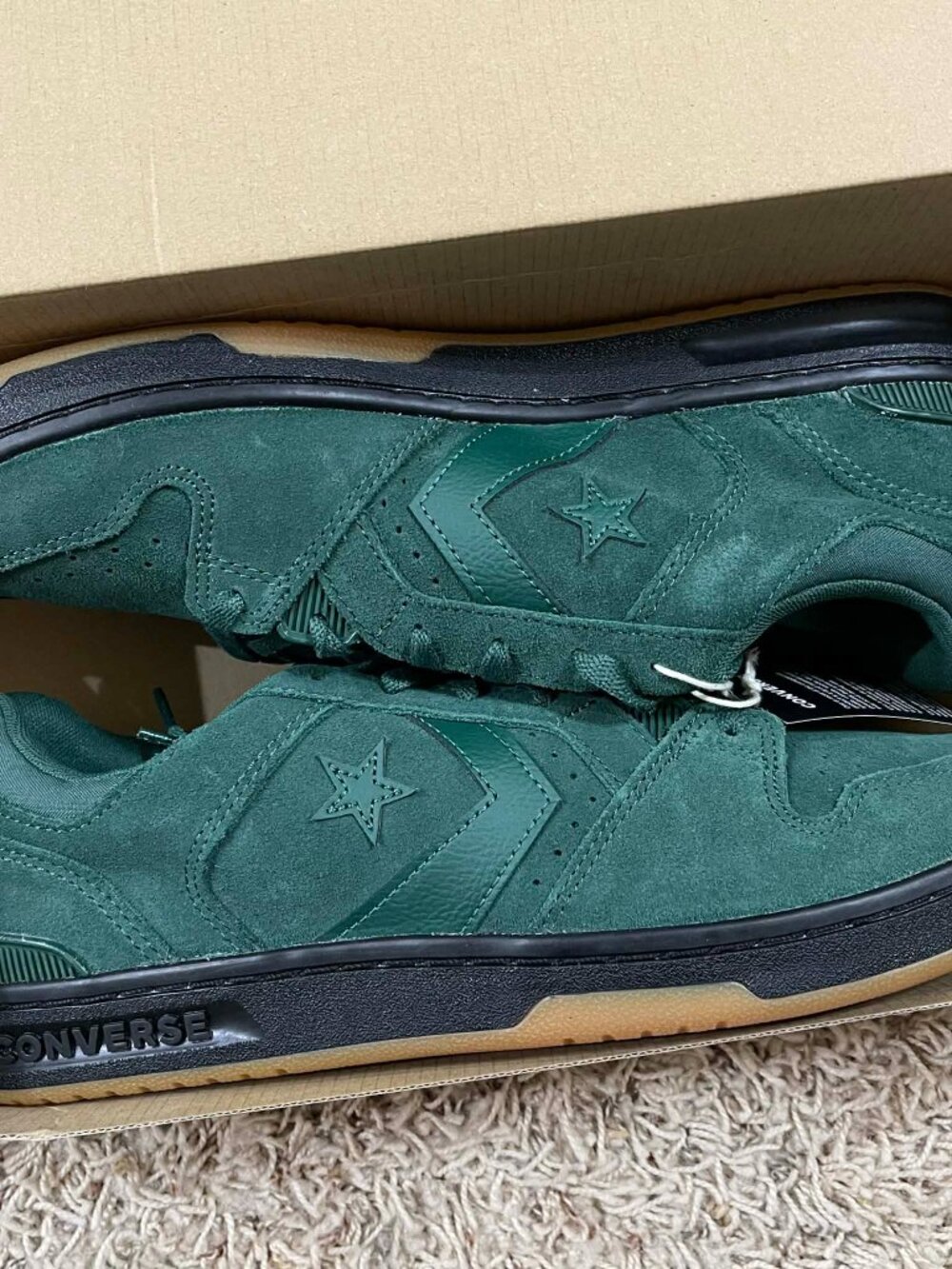 Converse Men's CL98 Suede Low Top Sneakers Shoes Green, Size 10 (New) - Picture 2 of 16